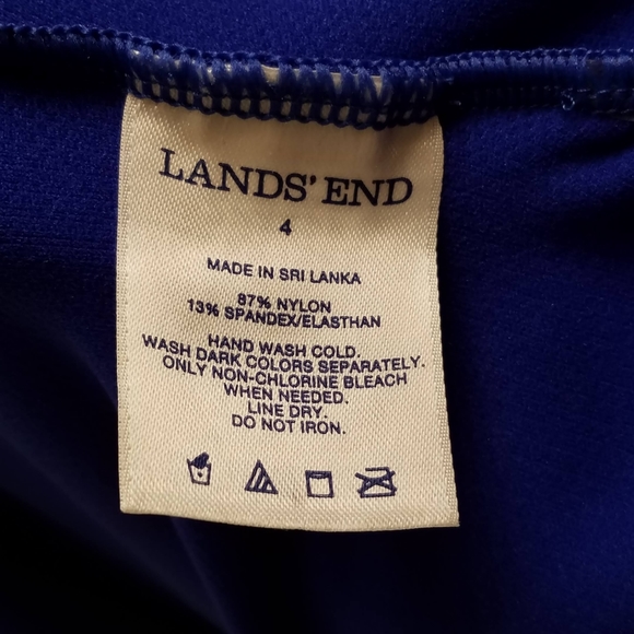 Land's End Racerback Performance Swim Tank Top Size 4 - Picture 5 of 7
